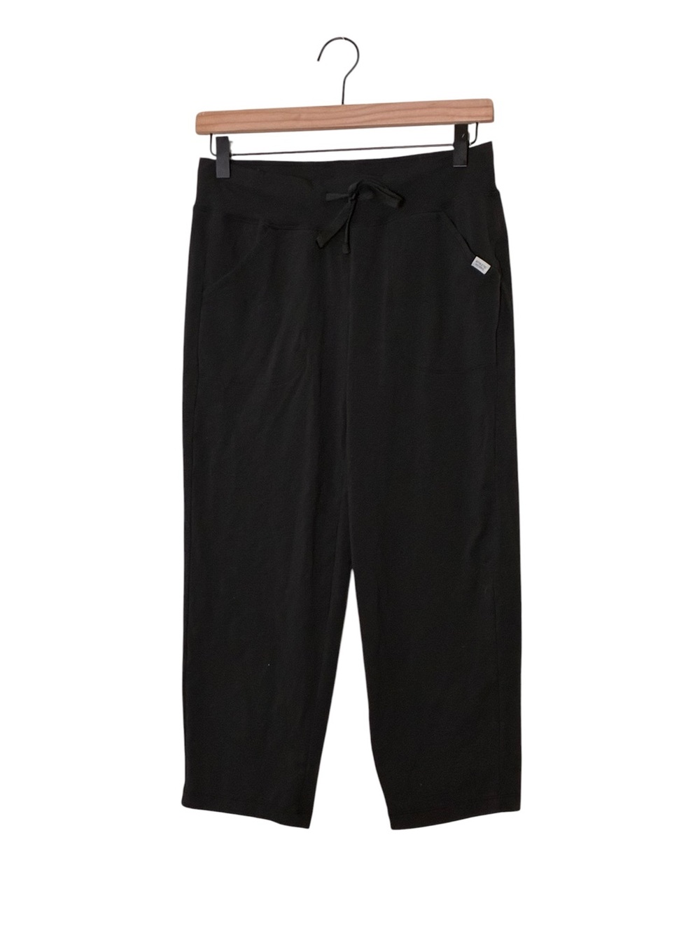 Athletic Works | Black capri cotton drawstring waist lounge athletic pants XS